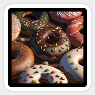 Jummy christmas donuts Sticker